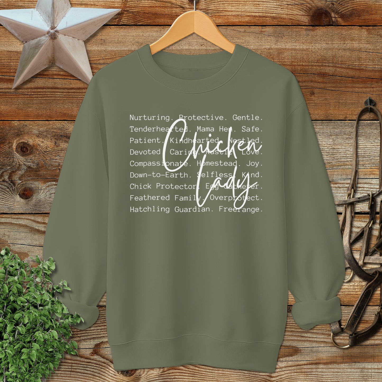 Chicken Lady Words Sweatshirt