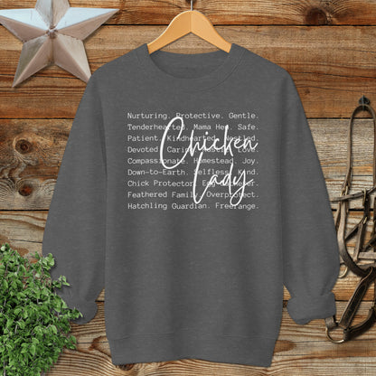 Chicken Lady Words Sweatshirt