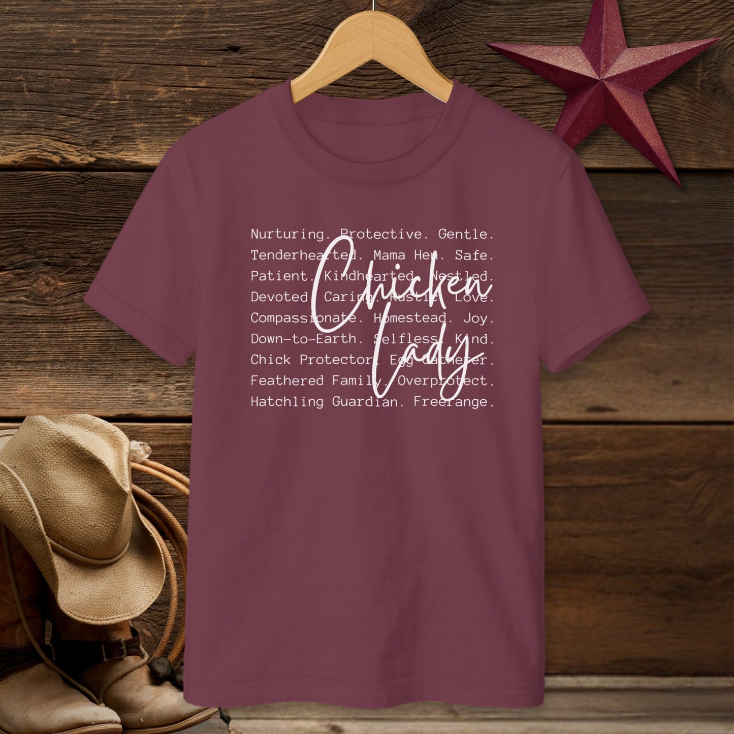 Chicken Lady Words T-shirt (Youth)