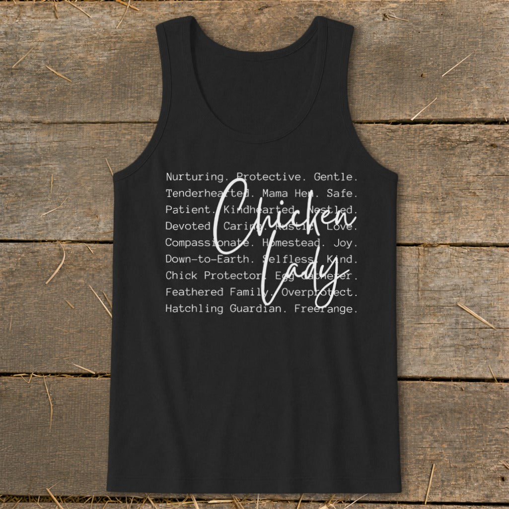 Chicken Lady Words Tank Top