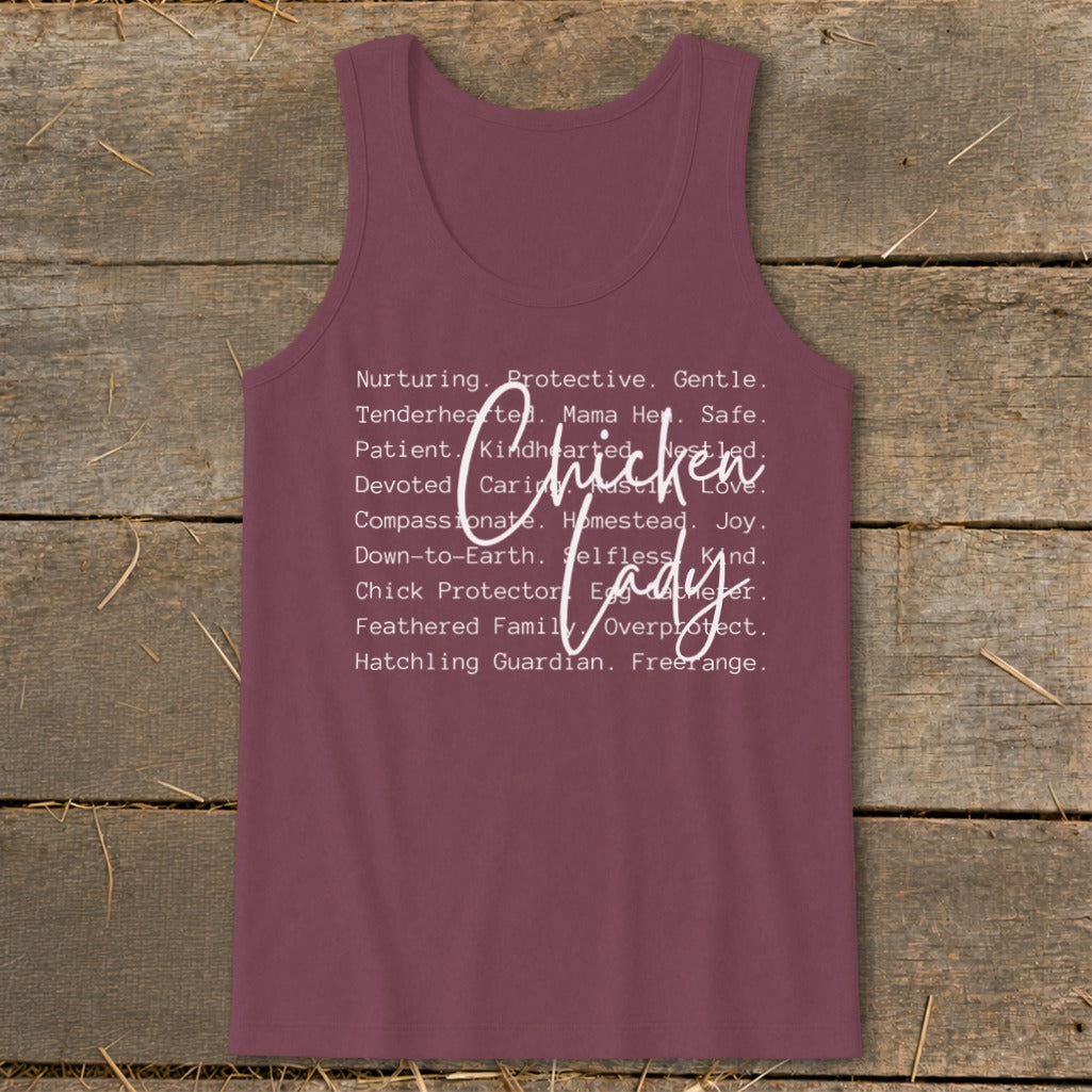 Chicken Lady Words Tank Top