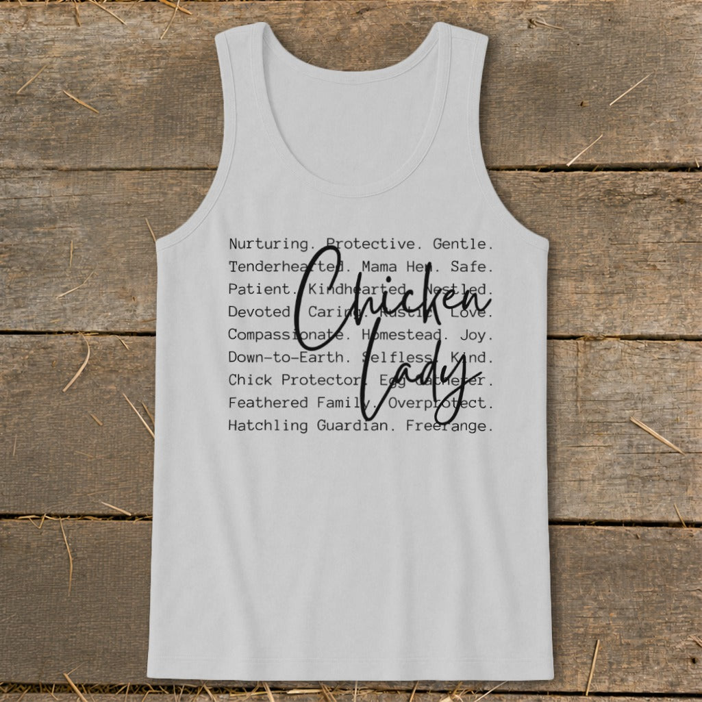 Chicken Lady Words Tank Top