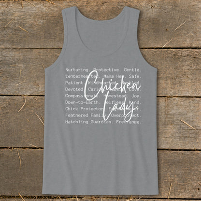Chicken Lady Words Tank Top