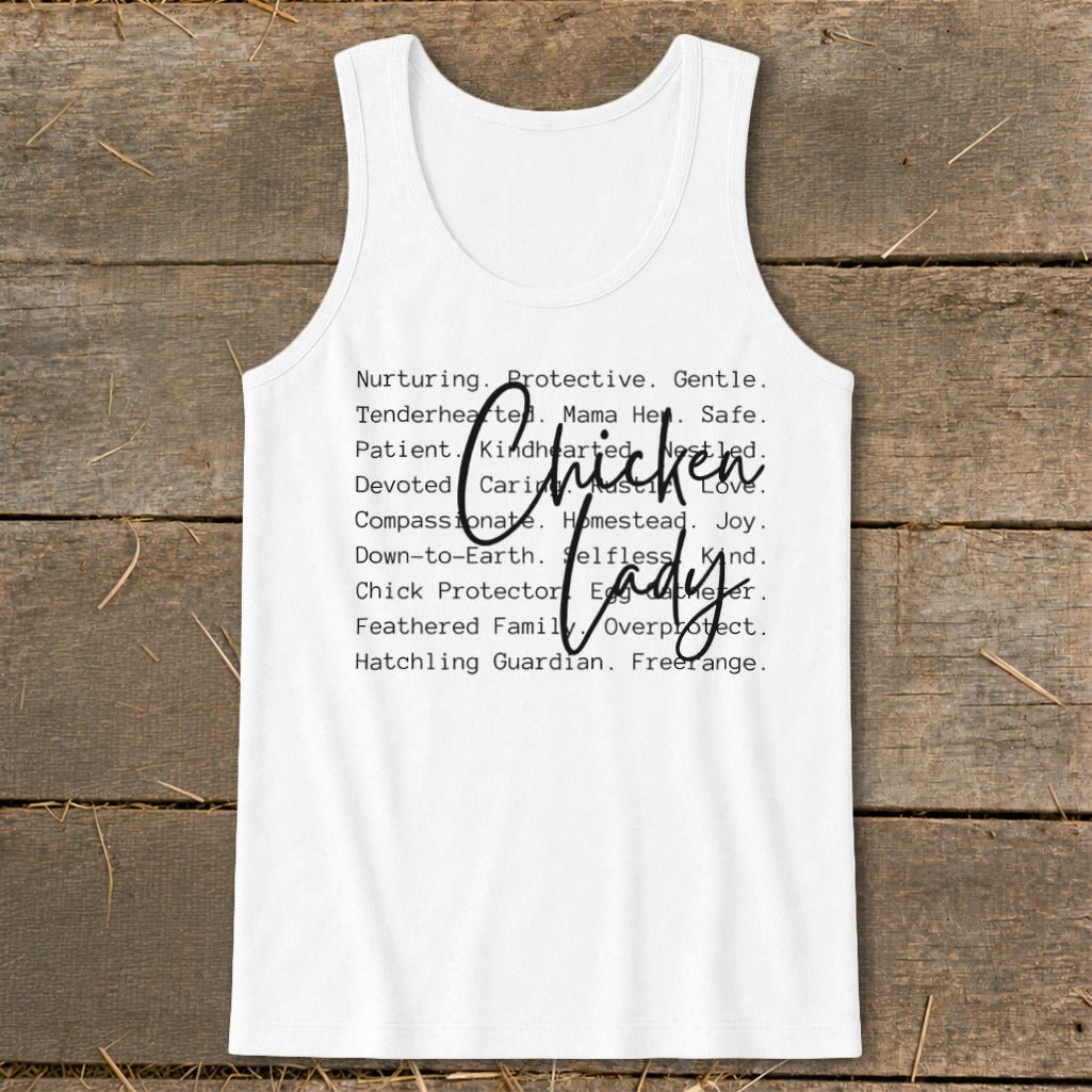 Chicken Lady Words Tank Top