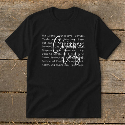 Chicken Lady Words Youth Tee