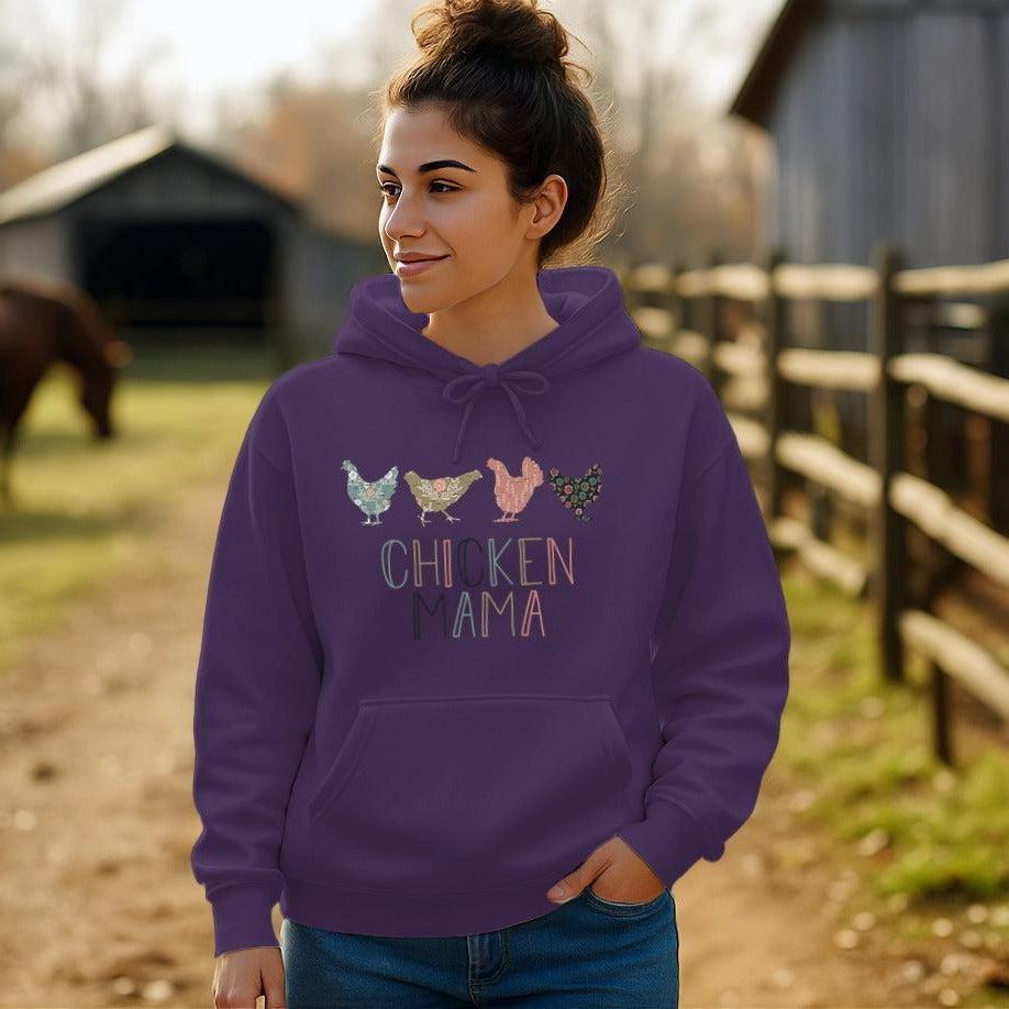 Chicken Mama Pattern Hoodie