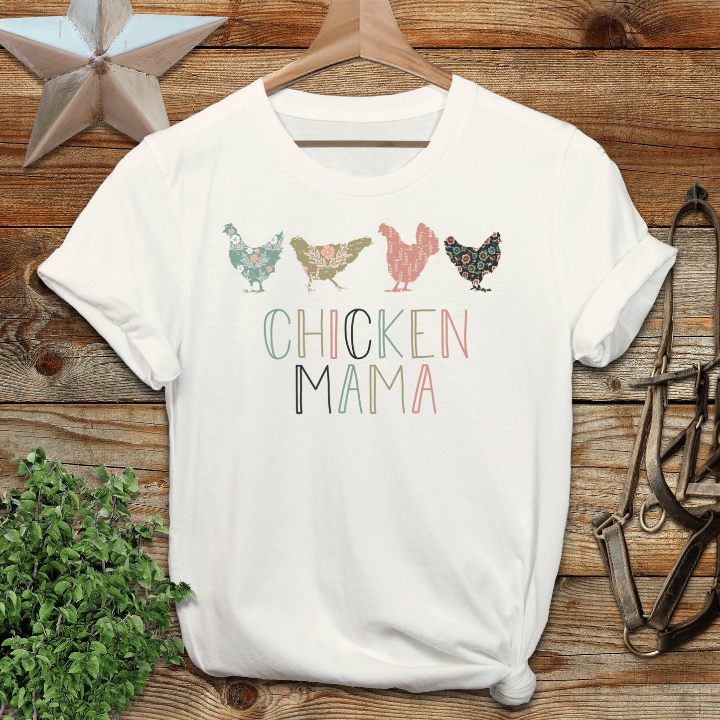 Chicken Mama Pattern Softstyle Tee