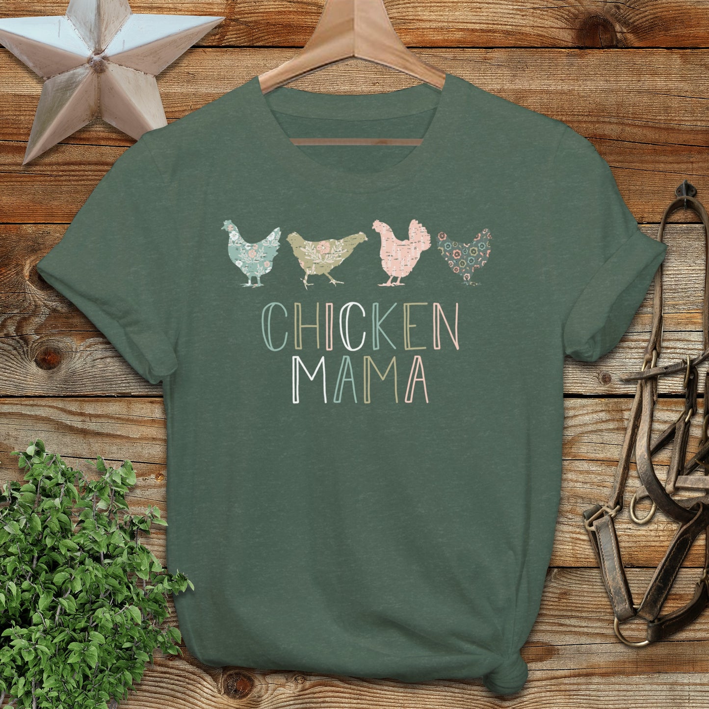 Chicken Mama Pattern Softstyle Tee