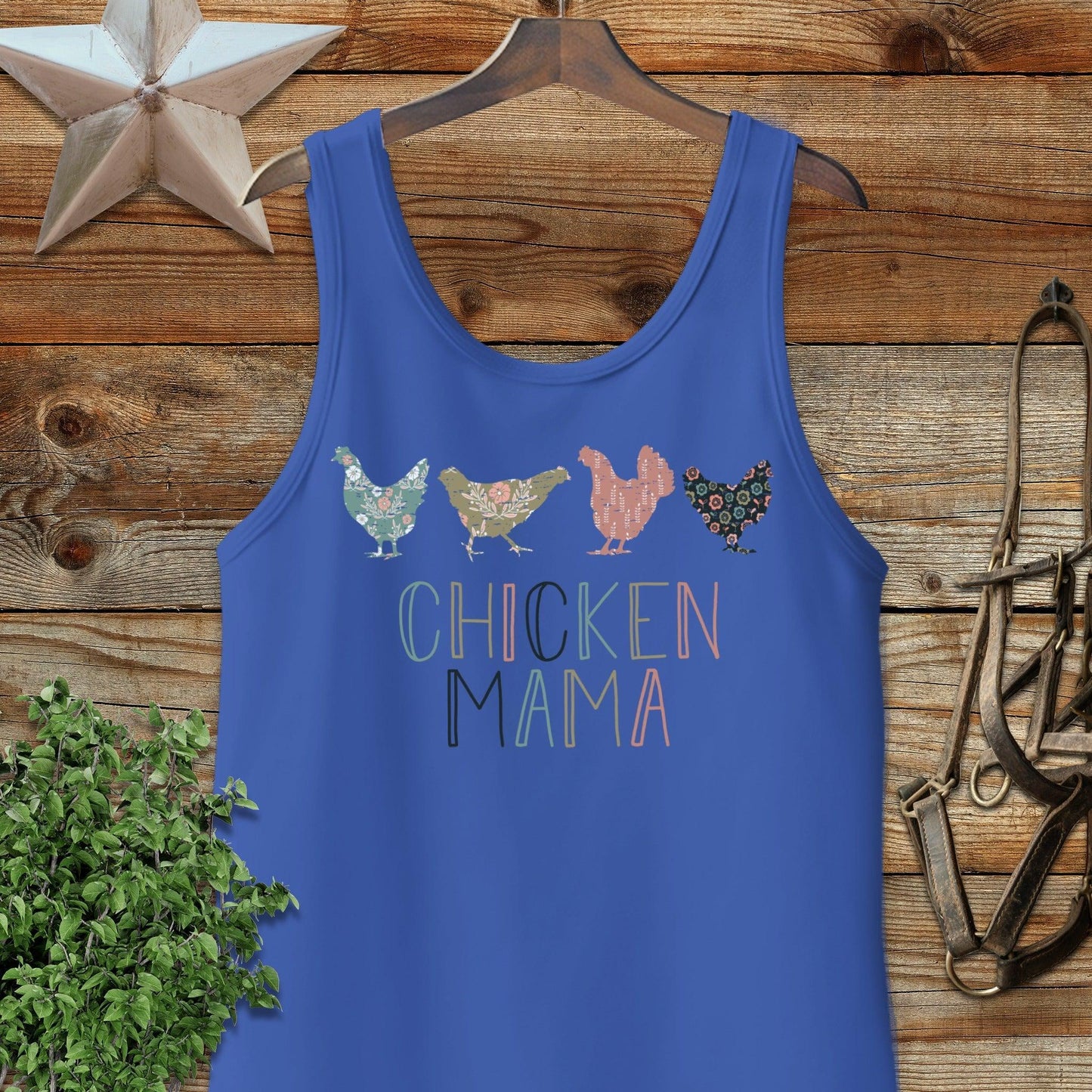 Chicken Mama Pattern Tank Top