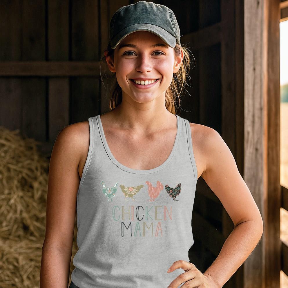 Chicken Mama Pattern Tank Top