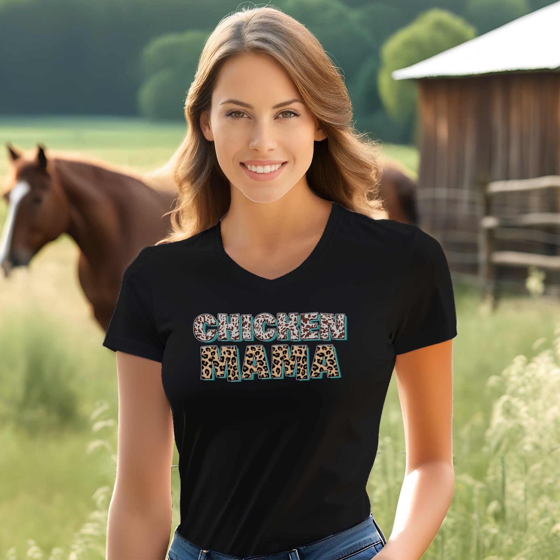 Chicken Mama V-neck