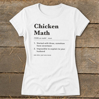 Chicken Math Definition Ladies Tee
