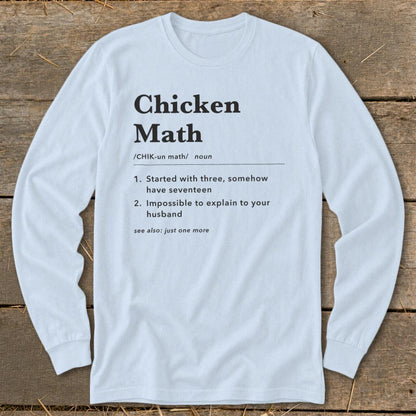 Chicken Math Definition Long Sleeve Tee