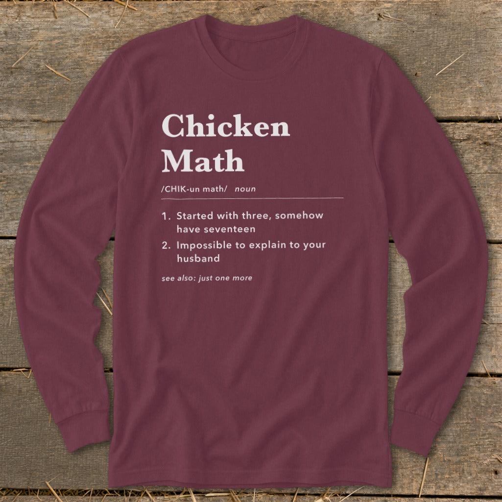 Chicken Math Definition Long Sleeve Tee