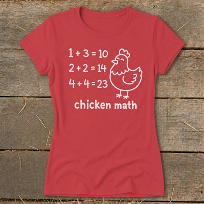 Chicken Math Hen Ladies Tee