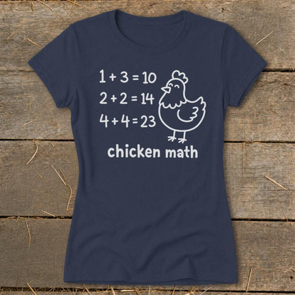 Chicken Math Hen Ladies Tee