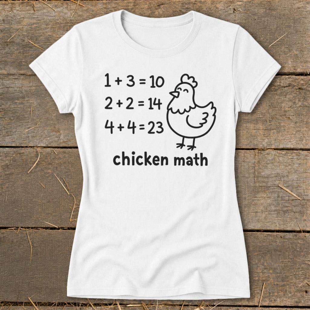 Chicken Math Hen Ladies Tee
