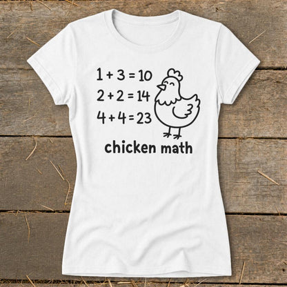 Chicken Math Hen Ladies Tee