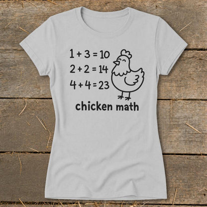Chicken Math Hen Ladies Tee