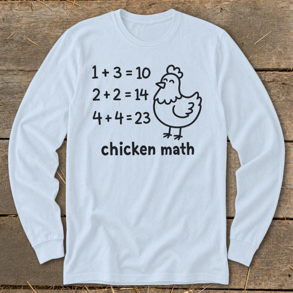 Chicken Math Hen Long Sleeve Tee