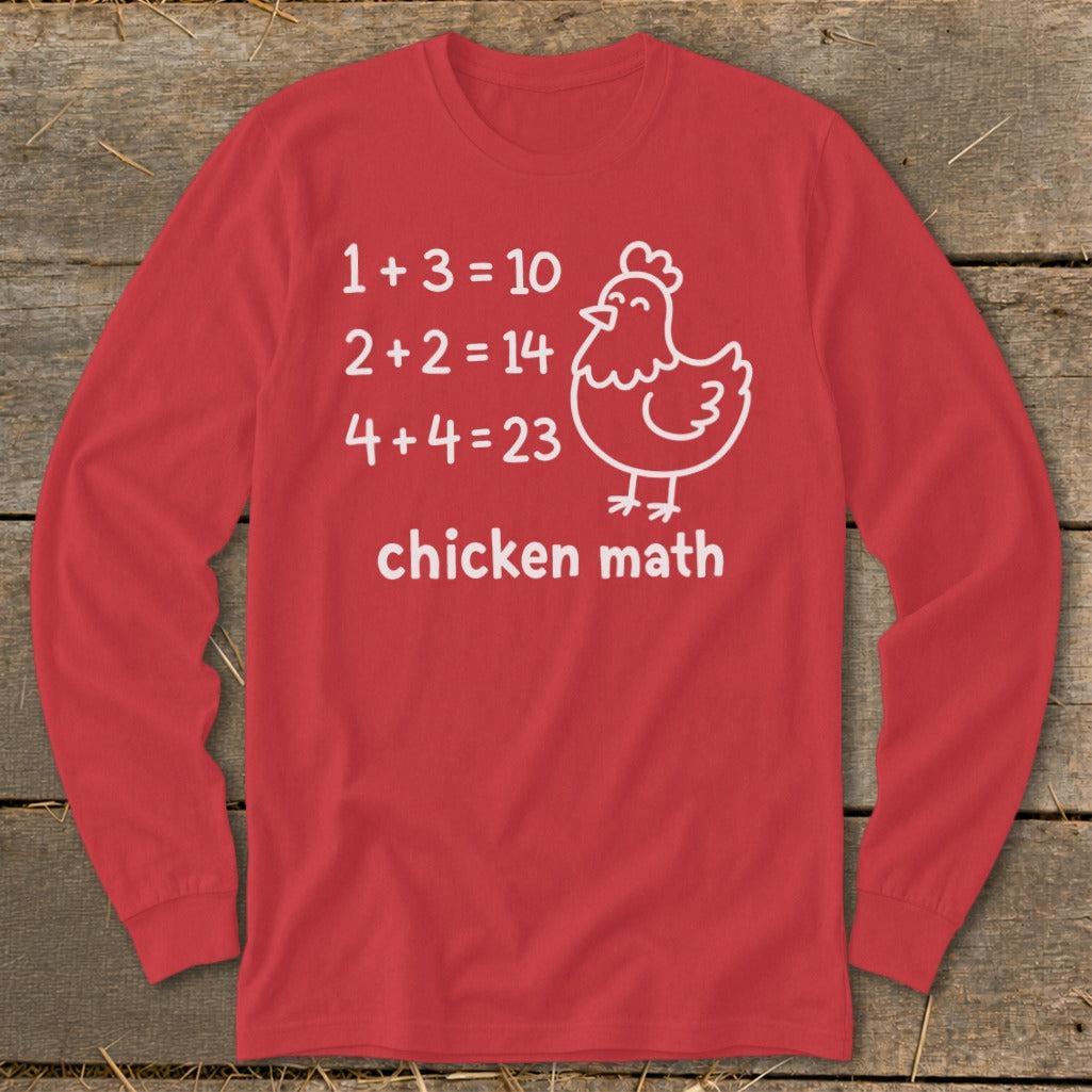 Chicken Math Hen Long Sleeve Tee