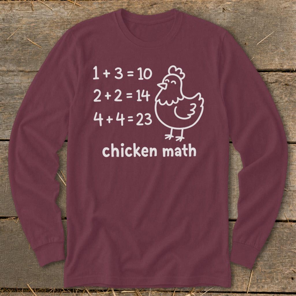 Chicken Math Hen Long Sleeve Tee