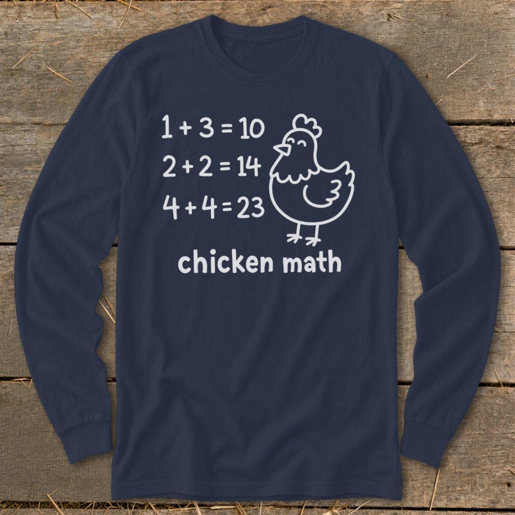 Chicken Math Hen Long Sleeve Tee
