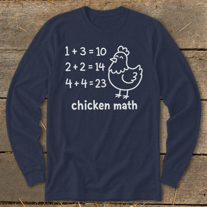 Chicken Math Hen Long Sleeve Tee