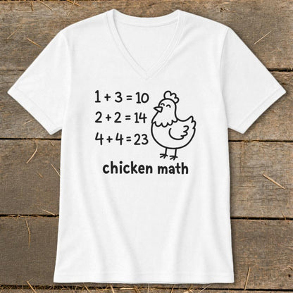 Chicken Math Hen V-neck