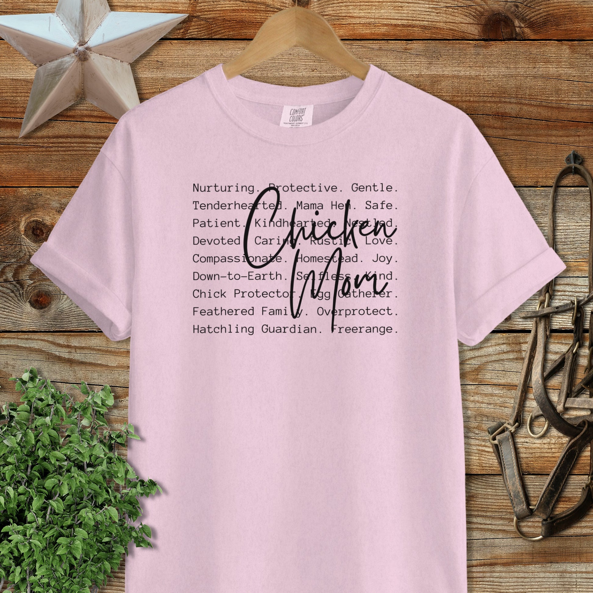 Chicken Mom Words Heavyweight Tee