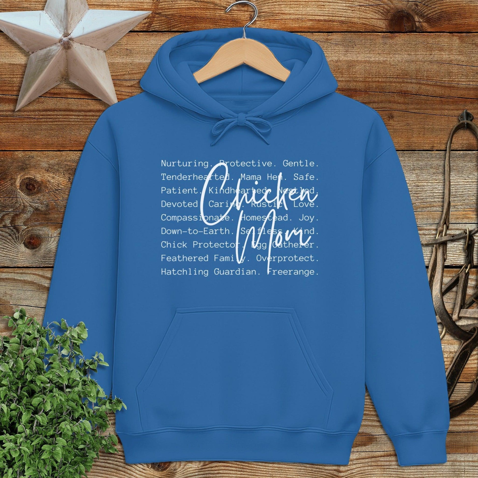 Chicken Mom Words Hoodie