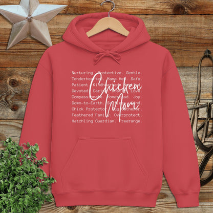 Chicken Mom Words Hoodie