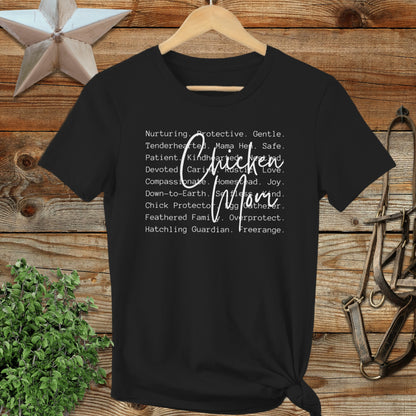 Chicken Mom Words Ladies Tee