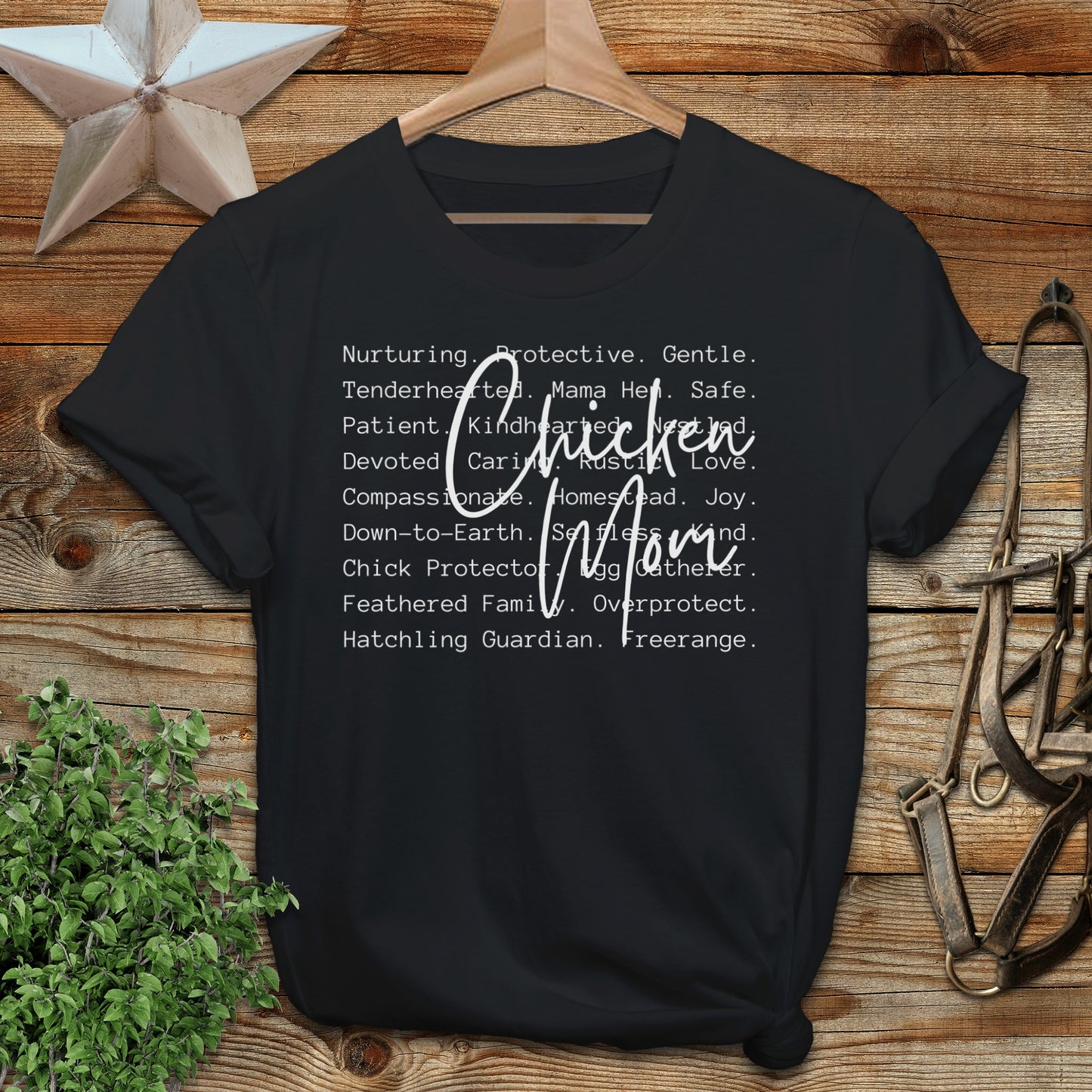 Chicken Mom Words Softstyle Tee