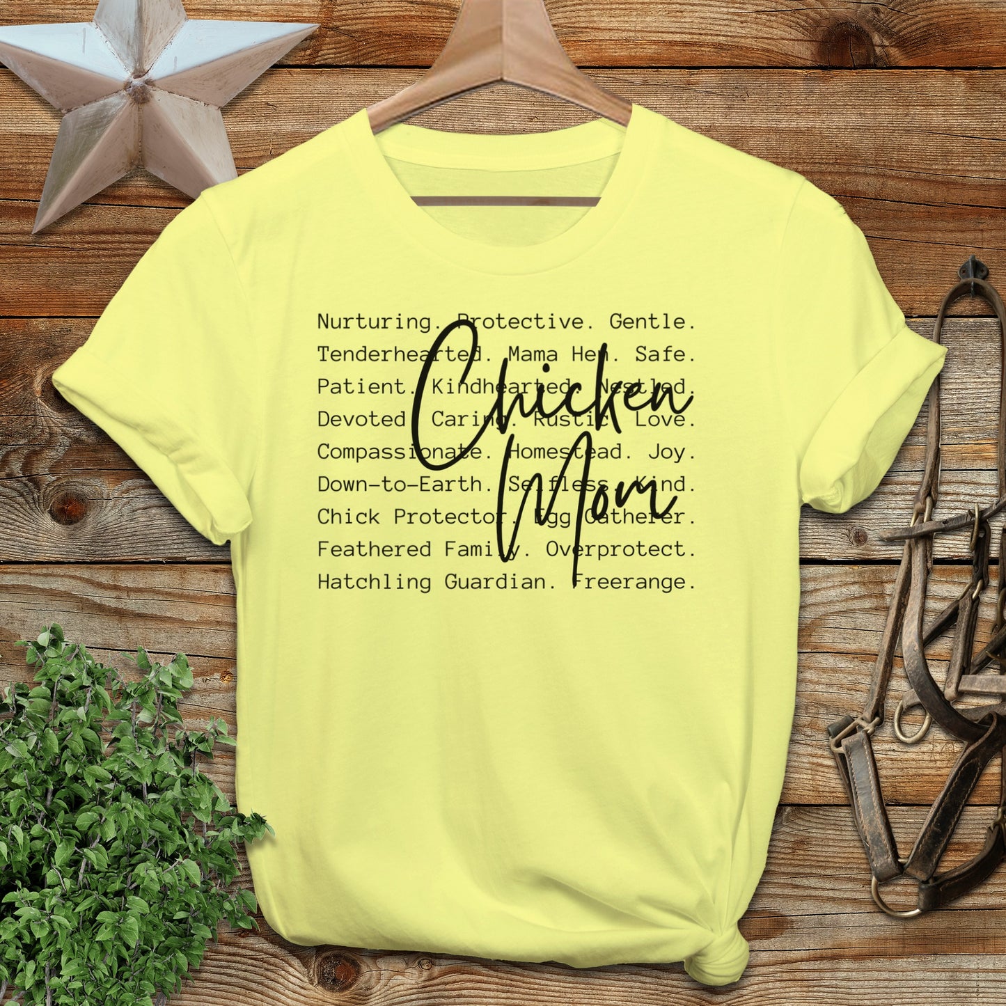 Chicken Mom Words Softstyle Tee