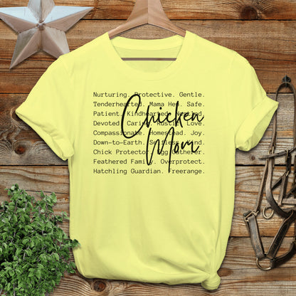 Chicken Mom Words Softstyle Tee