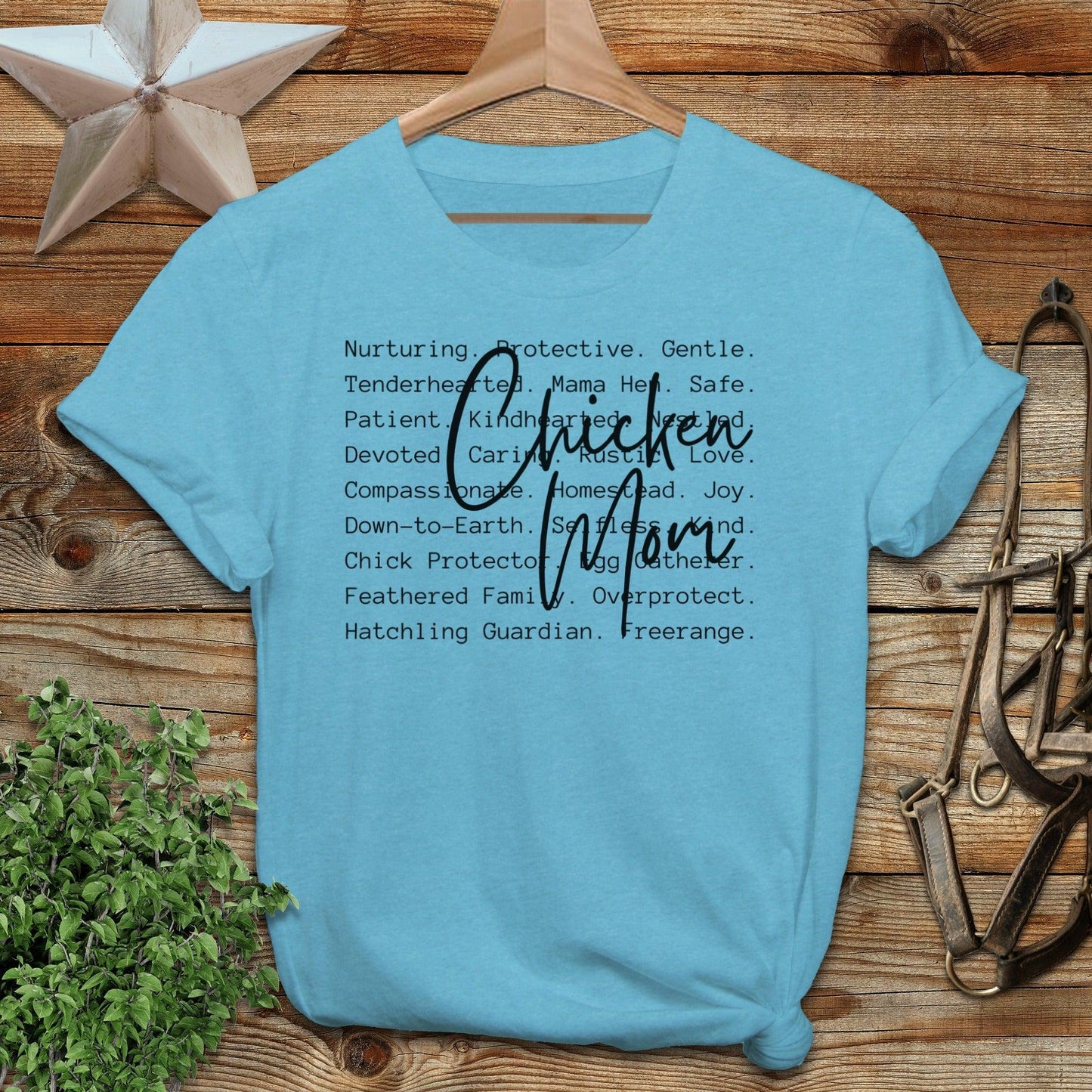 Chicken Mom Words Softstyle Tee