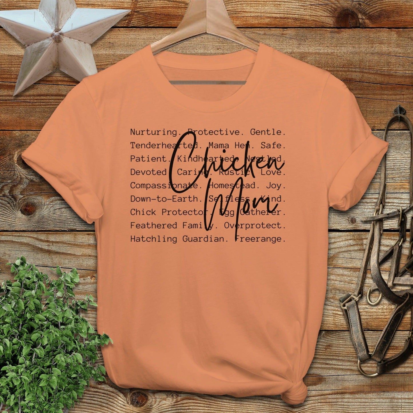 Chicken Mom Words Softstyle Tee