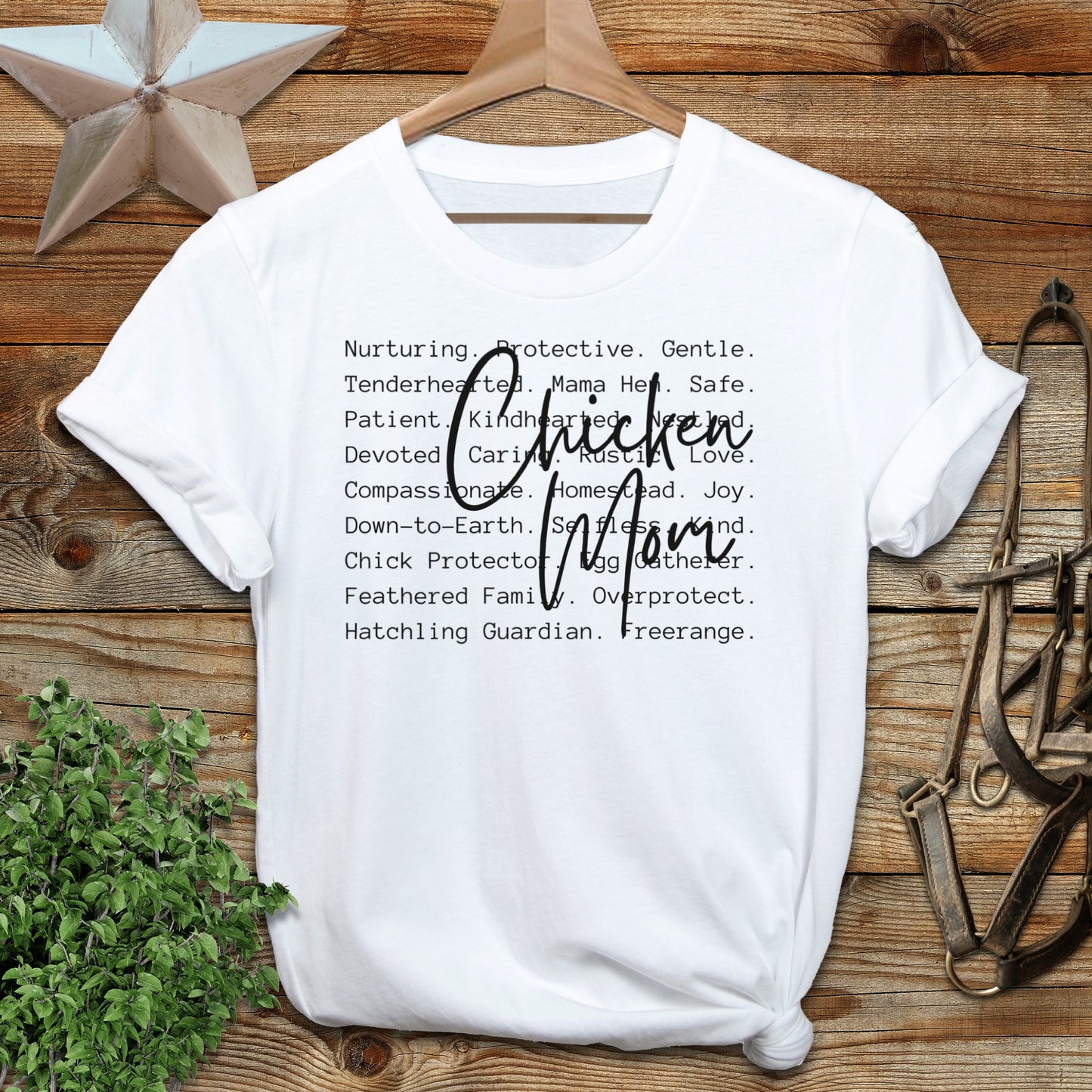 Chicken Mom Words Softstyle Tee