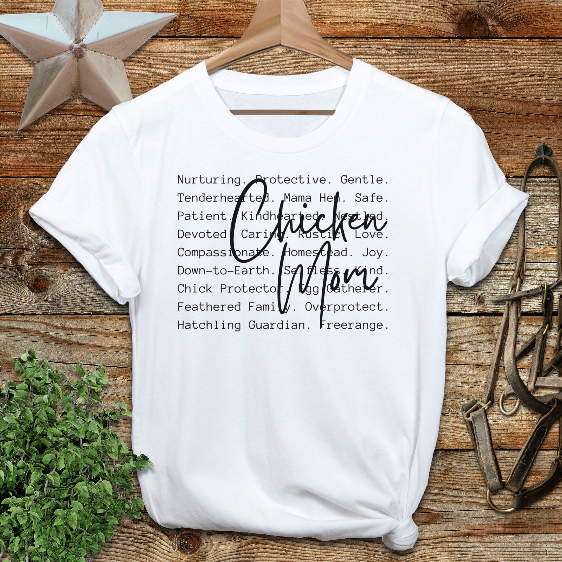 Chicken Mom Words Softstyle Tee