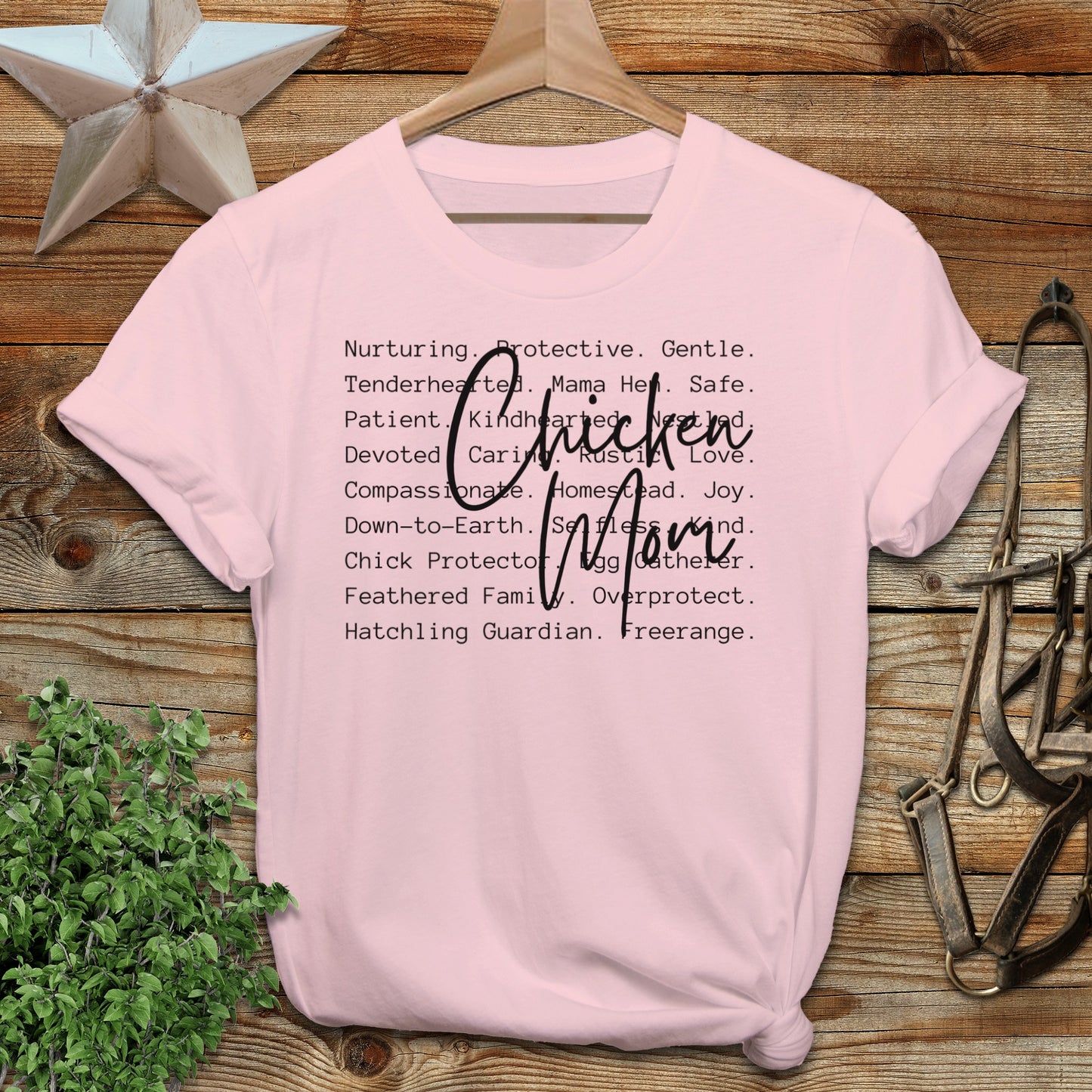 Chicken Mom Words Softstyle Tee