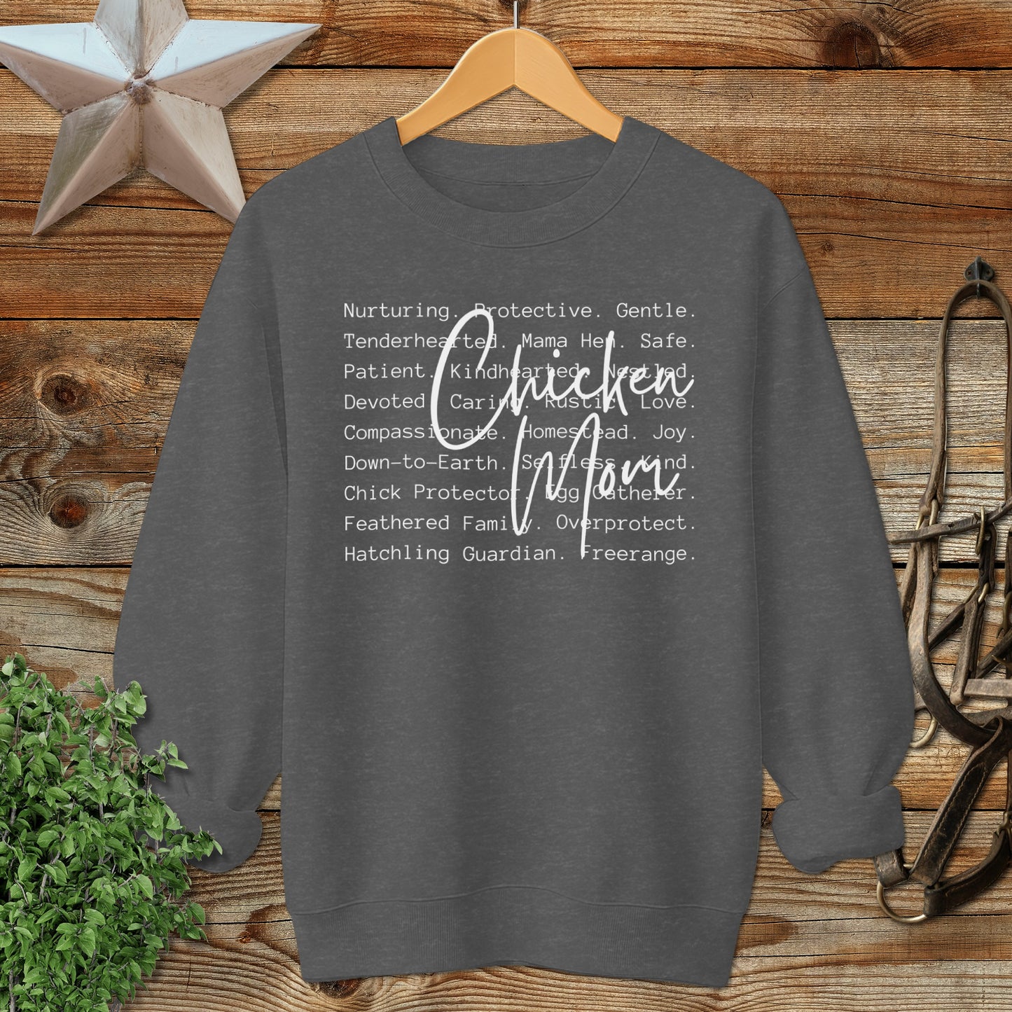 Chicken Mom Words Sweatshirt