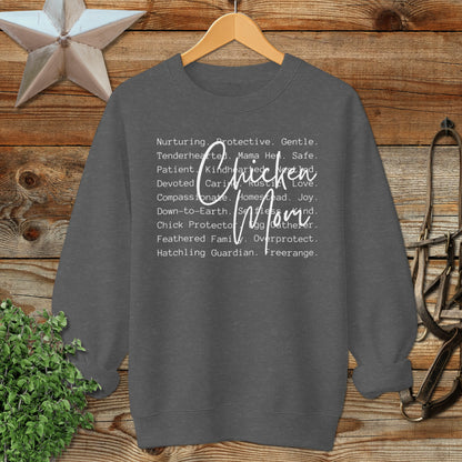 Chicken Mom Words Sweatshirt