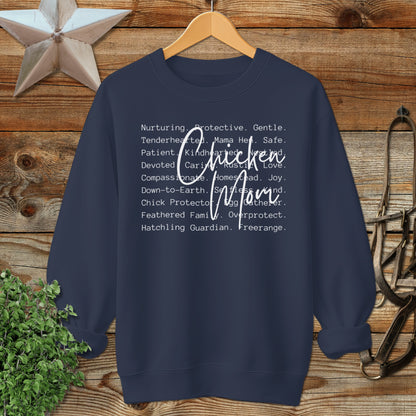 Chicken Mom Words Sweatshirt