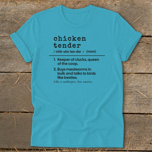 Chicken Tender Definition Softstyle Tee - Tropical Blue