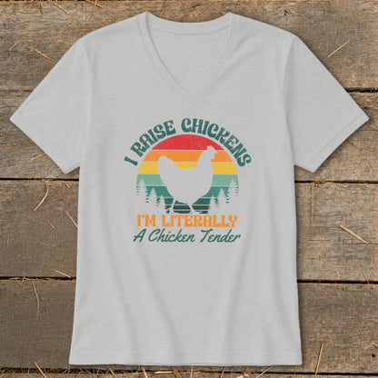 Chicken Tender V-neck - Athletic Heather