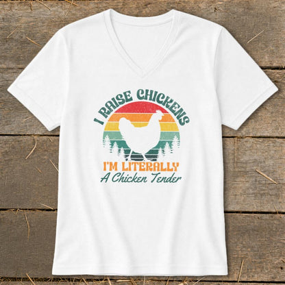 Chicken Tender V-neck - White
