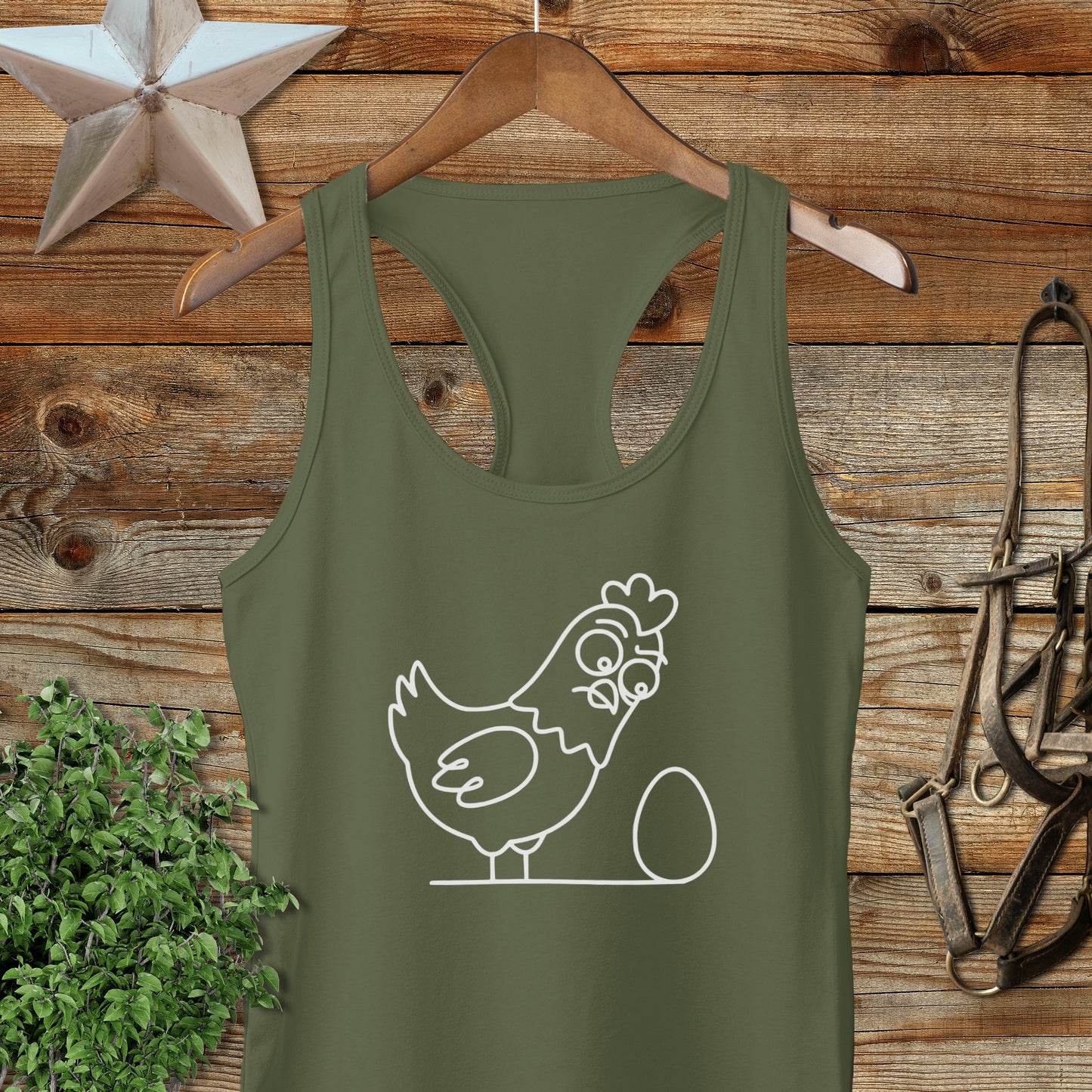 Chicken and Egg Racerback Tank