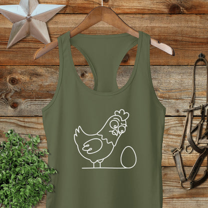 Chicken and Egg Racerback Tank