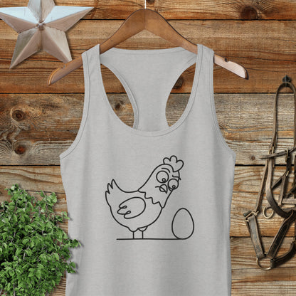 Chicken and Egg Racerback Tank